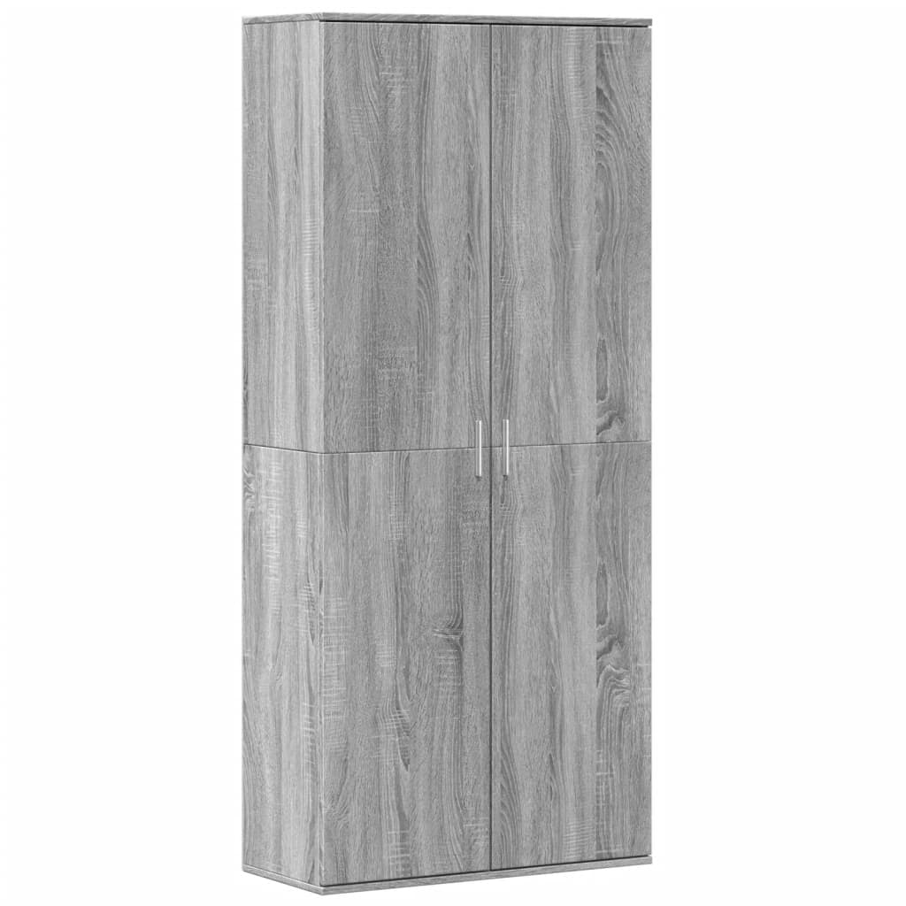 Highboard Grey Sonoma 80x35x180 cm Engineered Wood